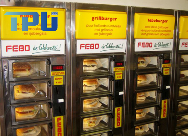 Máy bán sandwiches nóng và pizza tự động 